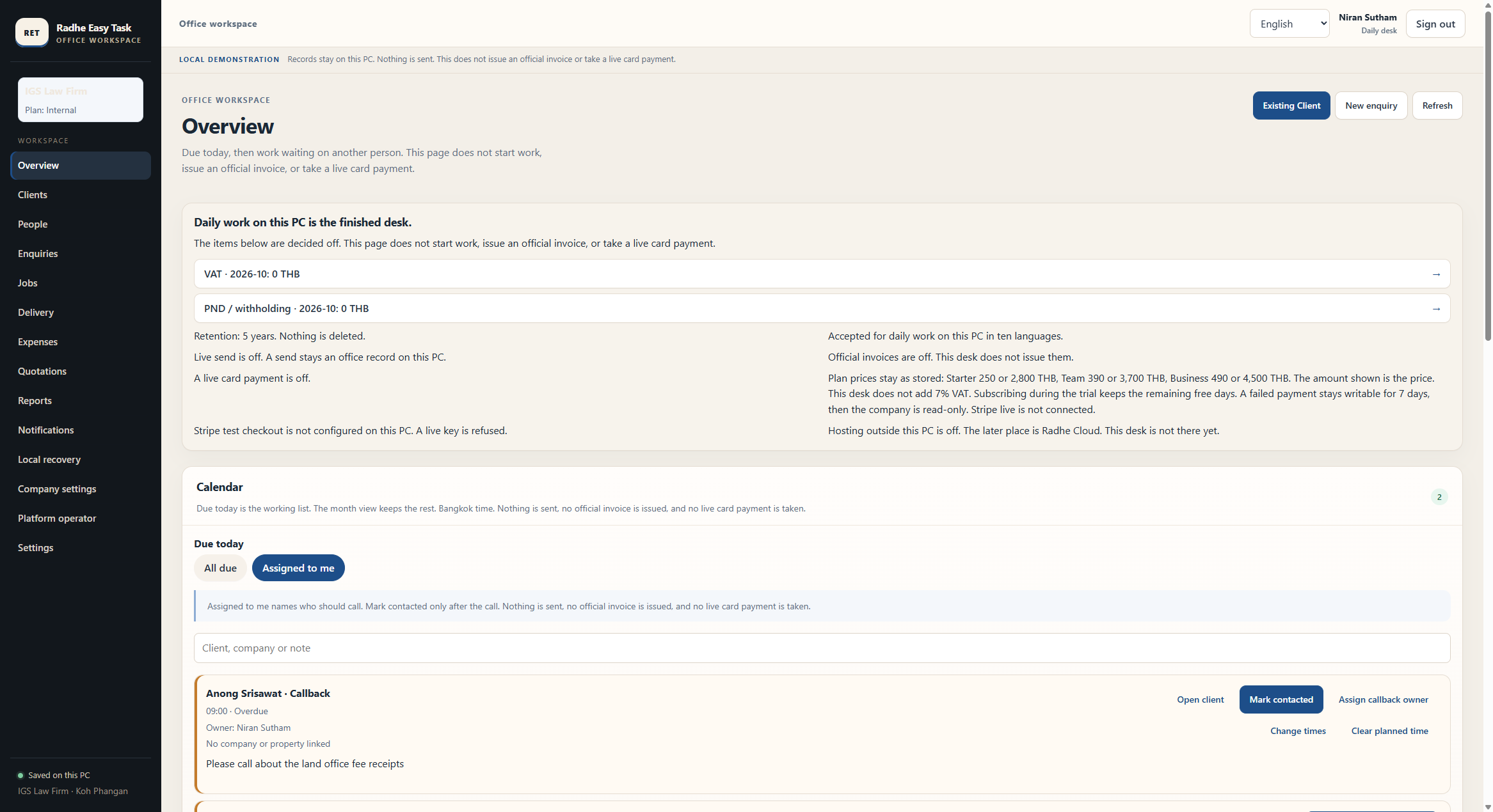 Radhe Easy Task CRM desk